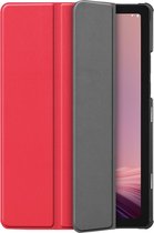 Lenovo Tab M9 Bookcase hoesje - Just in Case - Effen Rood - Kunstleer