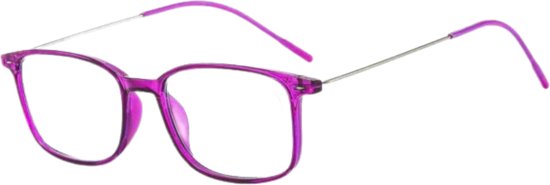 XYZ Eyewear Leesbril Paars +3.00 - Dames - Heren - Leesbrillen - Trendy - Lees bril - Leesbril met sterkte - Voordeel - Met sterkte +3.00