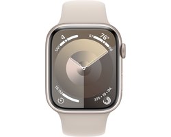 Apple Watch Series 9 - GPS + Cellular - 45mm - Starlight Aluminium Case with Starlight Sport Band - M/L