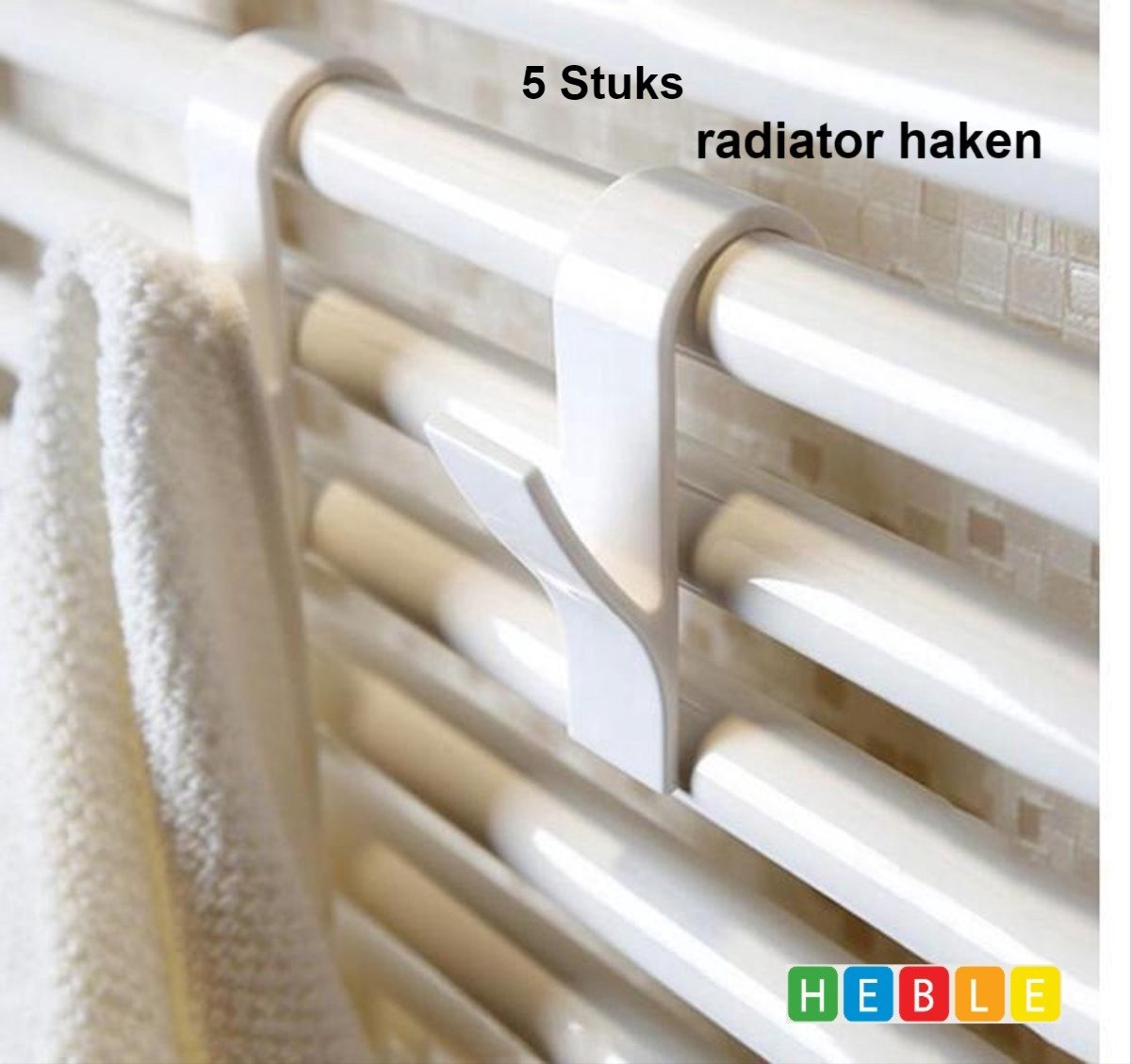 *** 5x Handdoek Haak - Kleding Haak Voor Radiator - Radiatorhaakje - Handdoek Houder Hange
