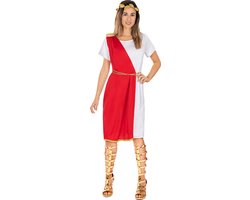 Funidelia | Romeins kostuum voor vrouwen  Rome, Gladiator, Centurion, Cultuur & Tradities - Kostuum voor Volwassenen Accessoire verkleedkleding en rekwisieten voor Halloween, carnaval & feesten - Maat L - XL - Bordeaux rood