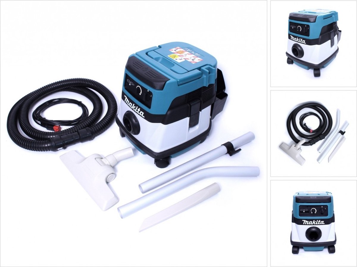 Makita DVC860LZ 36V (2 x 18V) Li-Ion accu hybride stofzuiger body - 8L - netstroom & accu