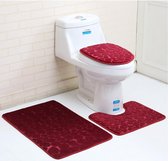 Antislip-standaard badmatten, set van 2, van ademend Memory Foam, aangenaam zacht, water absorberend, voor wc en badkamer, antislip