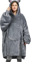 Hoodiedeken, Sherpa Extra Grote Fleecehoodie, / ochtendjas, Comfort Badjas voor dames en heren, wollig, Winter deken - Fleece dekentje - Hoodie Blanket