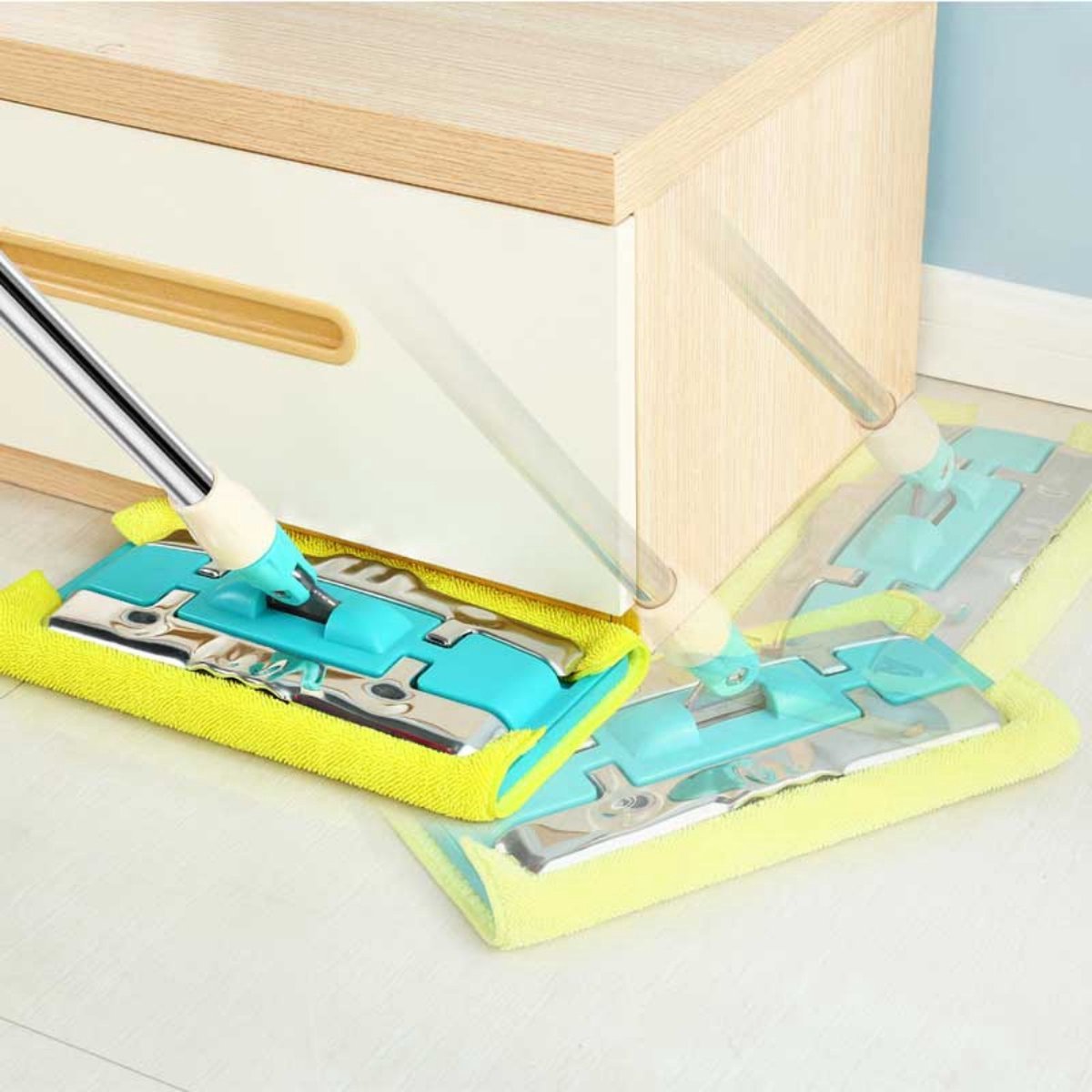 Happyment Dweilsysteem - Dweilsysteem Met Wringer - Dweilset - Dweilstok - Mop Set - Mopsysteem thumbnail 4