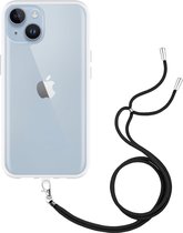 Cazy Soft TPU Telefoonhoesje met Koord - geschikt voor iPhone 15 - iPhone 15 Hoesje met Koord - Transparant