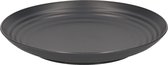 PlasticForte Rond bord/camping bord - D25 cm - zwart - kunststof