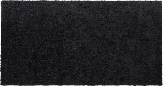 DEMRE - Shaggy vloerkleed - Zwart - 80 x 150 cm - Polyester
