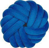 AKOLA - Sierkussen - Blauw - 30 x 30 cm - Fluweel