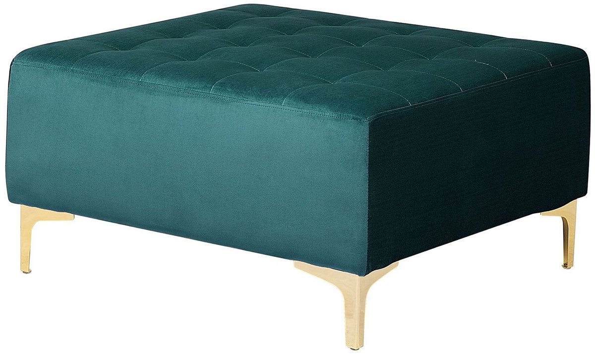 ABERDEEN - Ottomaan - Blauwgroen - Fluweel