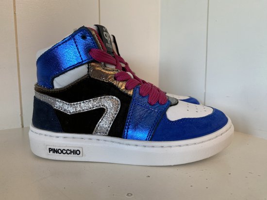 Pinocchio sneaker blauw/fuschia maat 26