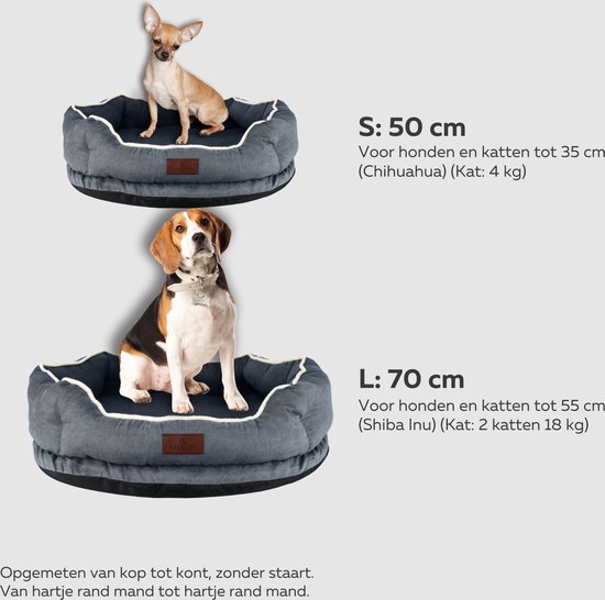Ferplast 82031099 SOFA 4 KUSSEN, Kussen voor honden- en kattenmand,Gewatteerde hoes hondenmand plastic mand, Zacht katoen wasbaar, Verstelbaar met elastisch koord, 64 x 48 H 25 cm, Small, Grijs