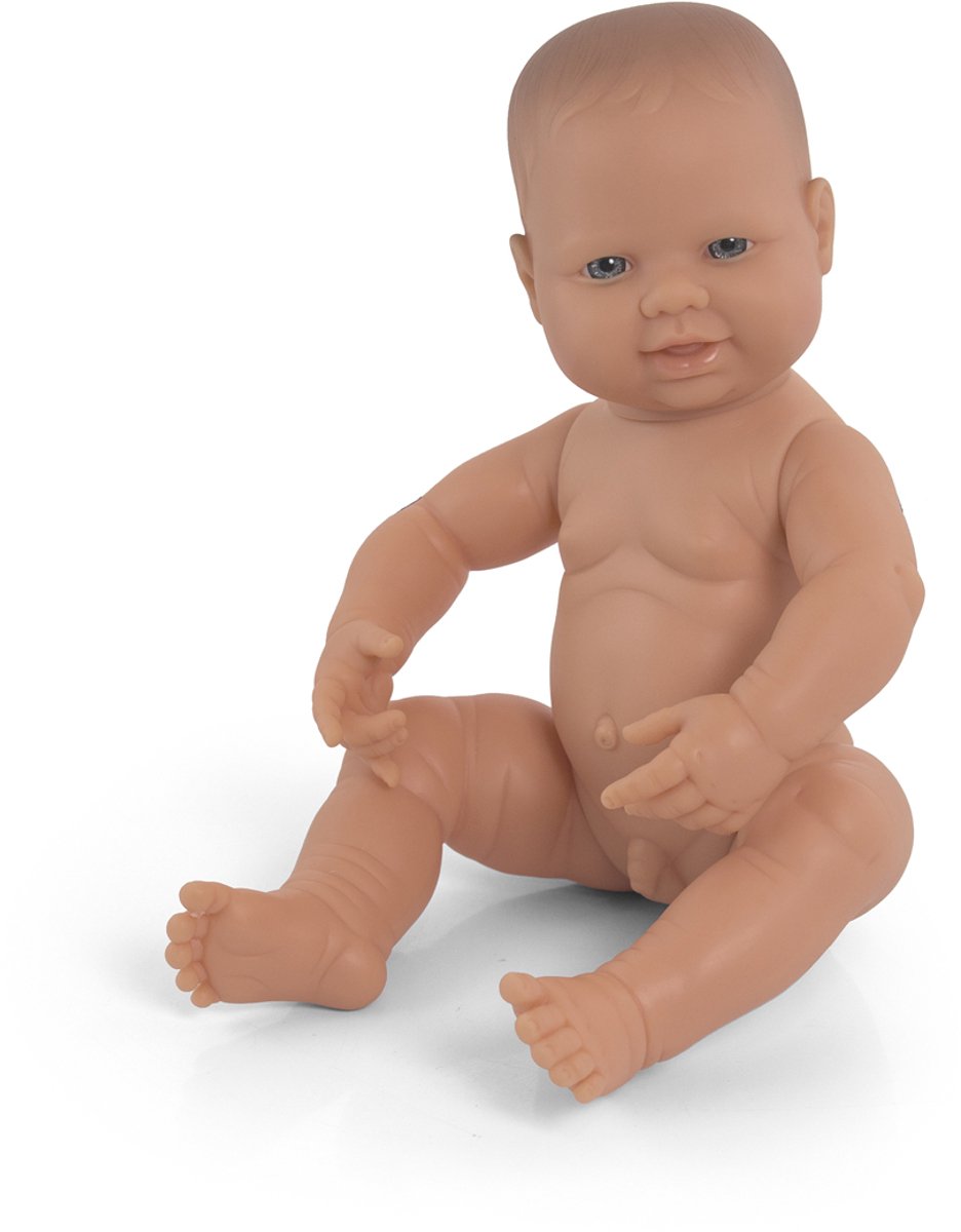 Miniland Baby jongenspop - Levensechte pop voor kinderen vanaf 0,5 jaar — cadeau in Spellen & Speelgoed - foto 6