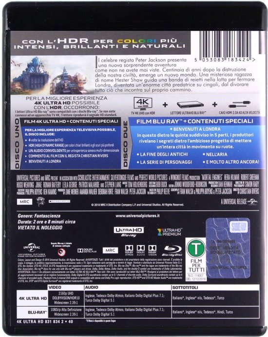 Mortal Engines [Blu-Ray 4K]+[Blu-Ray]