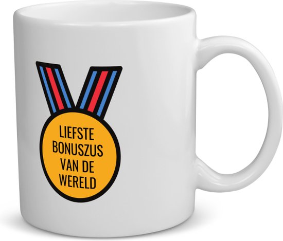 Akyol - tasse à café bonus la plus douce du monde - tasse à thé - Sœur - la sœur bonus la plus douce - cadeau d'anniversaire - anniversaire - cadeau - cadeau pour sœur - articles pour sœur - cadeau - cadeau - contenu de 350 ml