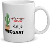 Akyol - kak dus dat je weg gaat koffiemok - theemok - Quotes - iemand die ontslag neemt - cactus - collega's - werknemers - verjaardagscadeau - verjaardag - cadeau - afscheidscadeau - geschenk - leuke cadeau - kado - gift - 350 ML inhoud