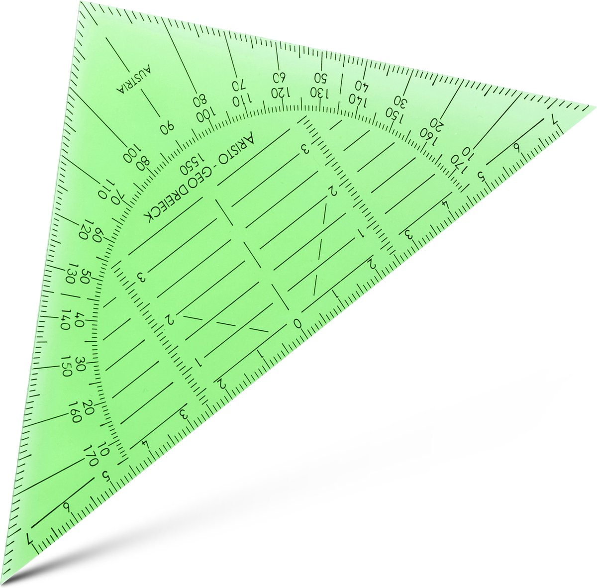 Aristo geodriehoek - 14 cm - flexibel - groen - AR-1550GR - Aristo
