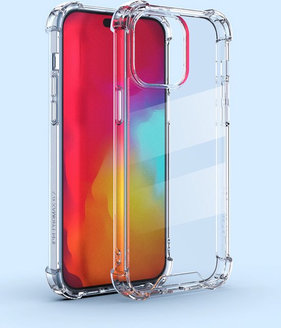 Coque ShieldCase Shock adaptée pour iPhone 14 Pro Max (transparente) + Protège-écran ShieldCase - Verre de protection Protection iPhone - Coque de protection iPhone + Protège-écran