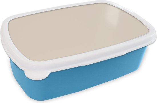 Broodtrommel Blauw - Lunchbox - Brooddoos - Beige - Effen kleur - 18x12x6 cm - Kinderen - Jongen