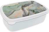 Boîte à pain Wit - Boîte à lunch - Boîte à pain - Goud - Marbre - Vert - Luxe - Pailleté - Aspect marbre - Glitter cm - Adultes