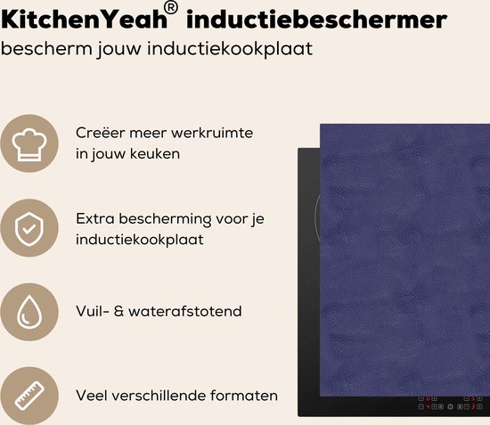 KitchenYeah® Inductie beschermer 76x51.5 cm - Inductie beschermer - Leer - Structuur - Dierenhuid - Kookplaataccessoires - Afdekplaat voor kookplaat - Inductiebeschermer - Inductiemat - Inductieplaat mat