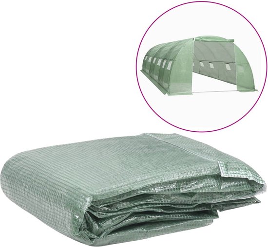 Couverture de Serre de Remplacement The Living Store - 400x600x200 cm - PE - Vert