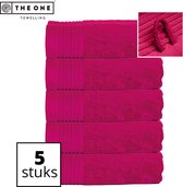 The One Towelling Classic Handdoeken - 50 x 100 cm - 5 Stuks - Voordeelverpakking - Hoge vochtopname - 100% Gekamd katoen - Magenta