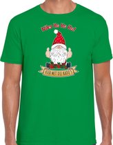 Bellatio Decorations fout kersttrui t-shirt heren - Kado Gnoom - groen - Kerst kabouter XL