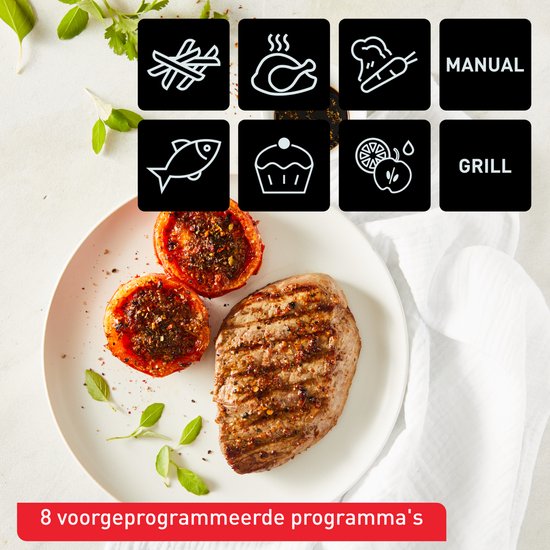 Accessoires & extra functies - Tefal EY905B - Tefal Dual Easy Fry & Grill EY905B - Heteluchtfriteuse - 2700W - 8,3L