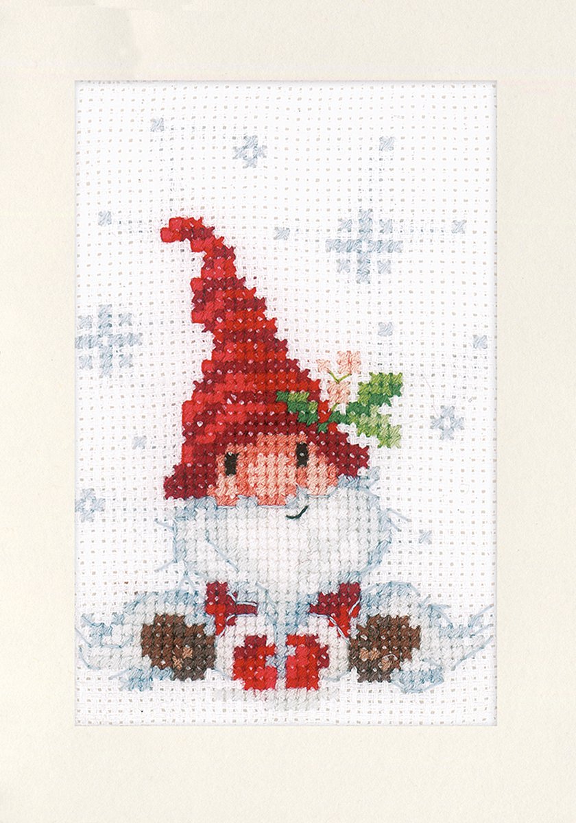 Vervaco - Wenskaart kit - Kerst - Kerstkabouters set van 3 - PN-0189708 - Borduren - Borduurpakket - Borduurpakket volwassenen - Borduurpakket kind — afbeelding 3