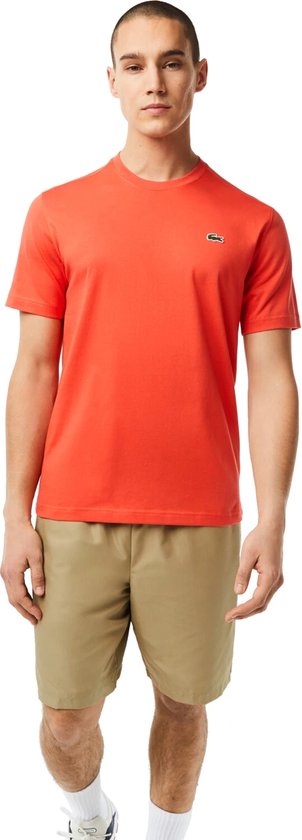 Lacoste 1ht1 Heren Tee-shirt 11 Th7618-31-02k - Kleur Rood - Maat XS