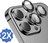 2x Camera Screenprotector geschikt voor iPhone 15 Pro Max - Screen Protector Gehard Glas Camera Cover