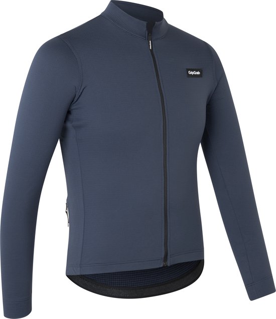 GripGrab - Gravelin Merinotech Thermo Cycling Jersey Manches Longues Merino Cycling Jersey Cycling Jersey - Blauw Marine - Homme - Taille XL