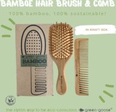 green-goose® Bamboe Borstel en Kam | Duurzame Haarverzorgingsset