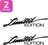 Auto Stickers Limited Edition - Zwart - 2 Stuks - Hoogwaardig Vinyl - Autostickers Wrap Folie - Geschikt voor Alle Automerken - Auto Accessoires