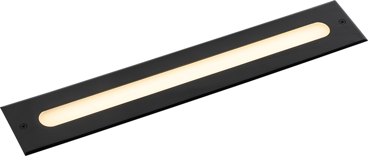 QAZQA eline - Moderne LED Grondspot - 1 lichts - L 50 cm - Zwart - Buitenverlichting