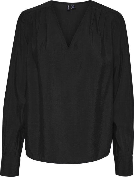 VERO MODA VMLENA LS PLEAT TOP WVN NOOS Dames Top - Maat XS