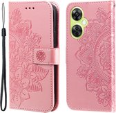 Coverup Mandala Bloemen Book Case - Geschikt voor OnePlus Nord CE 3 Lite 5G Hoesje - Pink