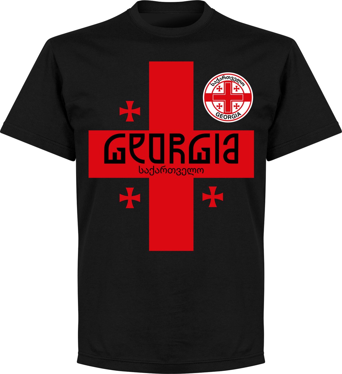 Georgië Team T-Shirt - Zwart - 4XL