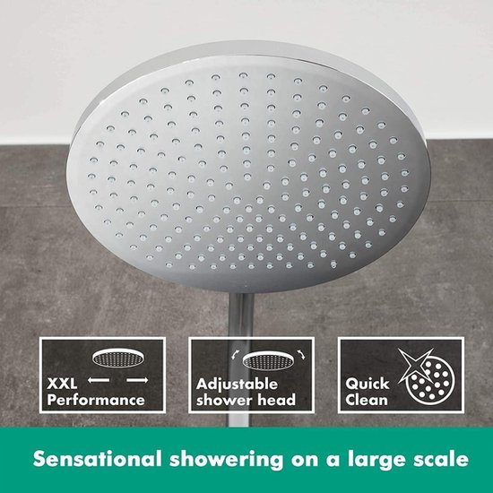 hansgrohe Crometta S Showerpipe 240 1jet met thermostaat chroom - Hansgrohe