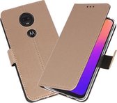 Bestcases Porte-cartes Étui pour téléphone Motorola Moto G7 - Moto G7 Plus - Or