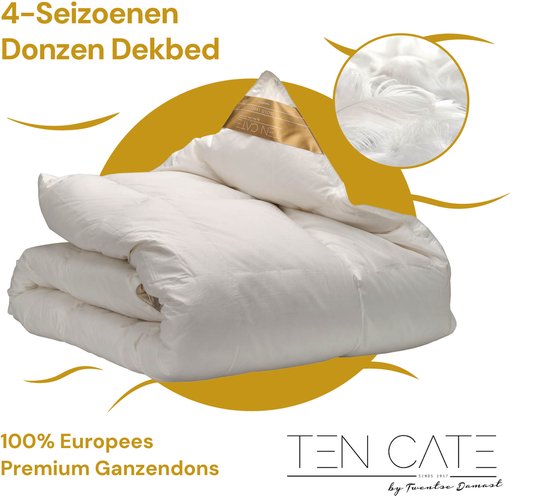 sterk gerucht hangen Ten Cate Premium Donzen Tweepersoons 4 Seizoenen Dekbed - 200x200 cm - 100%  Ganzendons... | bol.com