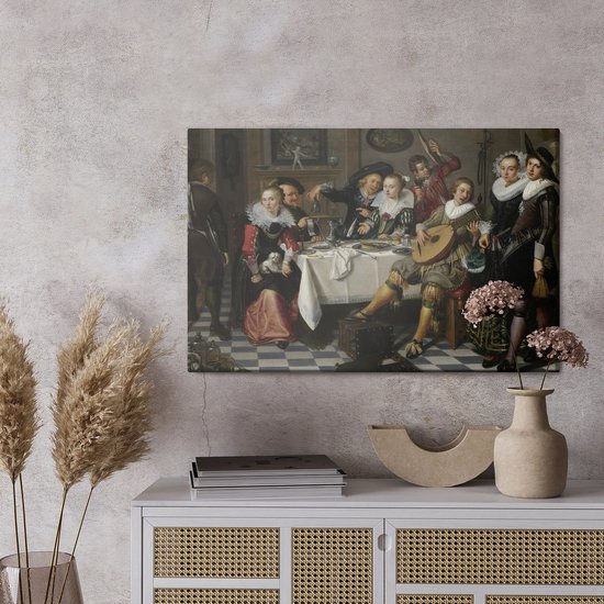 Schilderijkoning Canvas Schilderij Isack Elyas Merry Company 
