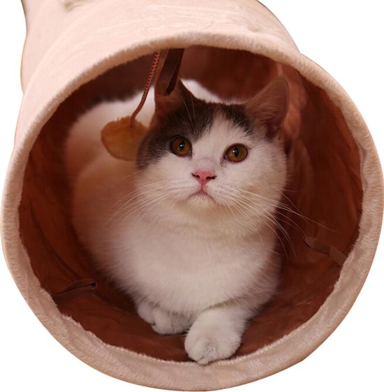 Pawsource Tunnel pour chat - Tunnel de jeu - 125x25cm