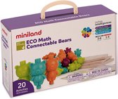 Miniland Math Connectable Bears - duurzaam kinderspel - leren tellen - oog en hand coördinatie - gecertificeerd hout en milieu vriendelijke materialen
