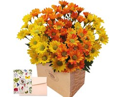 Kunstmadeliefjes, bloemen, 84 koppen, kunstzijde, wilde bloemen, kunststof, kunstmadeliefjes, bloemen, boeket voor boerderij