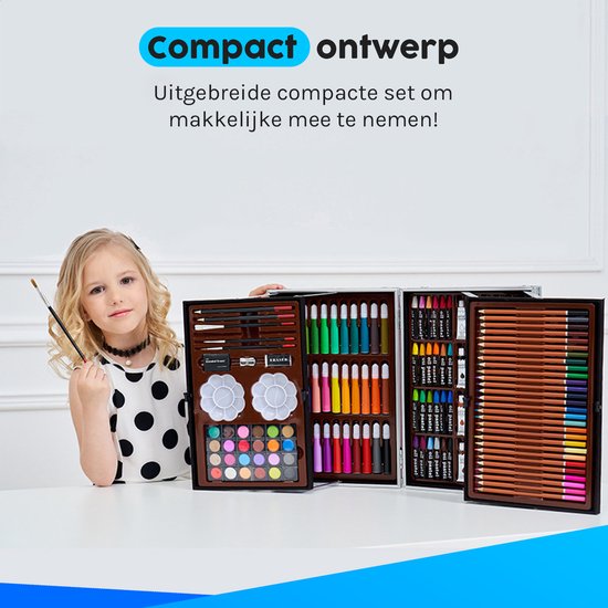 Kleurenset in houten doos 180 stuks | Voor Crea