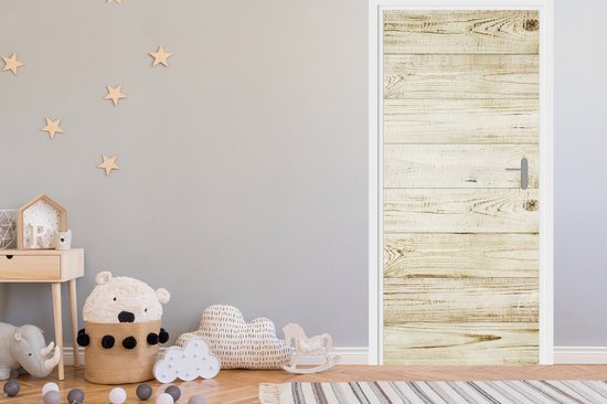 Sticker de porte Vintage - Bois - Planche - Sol - 80x205 cm - Poster de porte