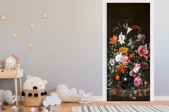 Autocollant de porte Vase avec fleurs - Jan Davidsz de Heem - Art - 85x205 cm - Poster de porte