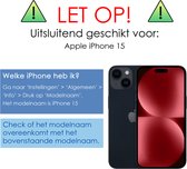Hoes Geschikt voor iPhone 15 Hoesje Cover Siliconen Back Case Hoes Met Screenprotector - Transparant